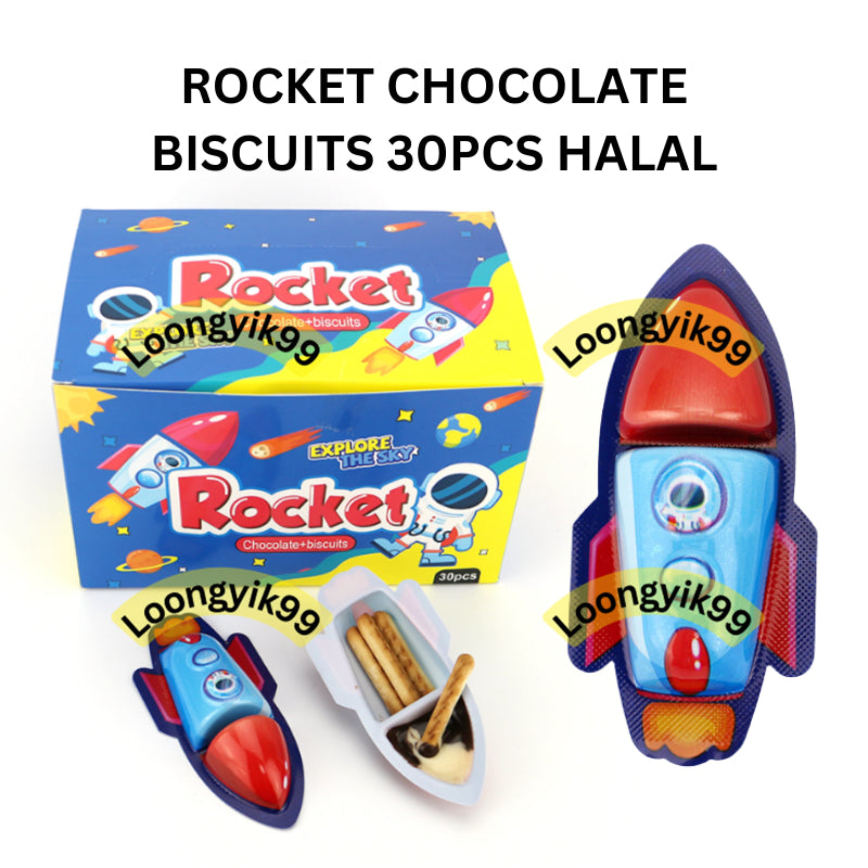 ROCKET CHOCOLATE BISCUITS 30PCS HALAL