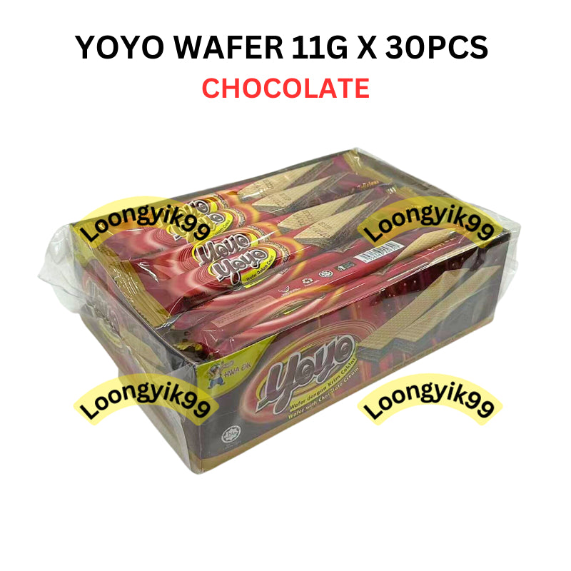 YOYO WAFER 11G X 30PCS (VANILLA, STRAWBERRY, CHOCOLATE) HALAL