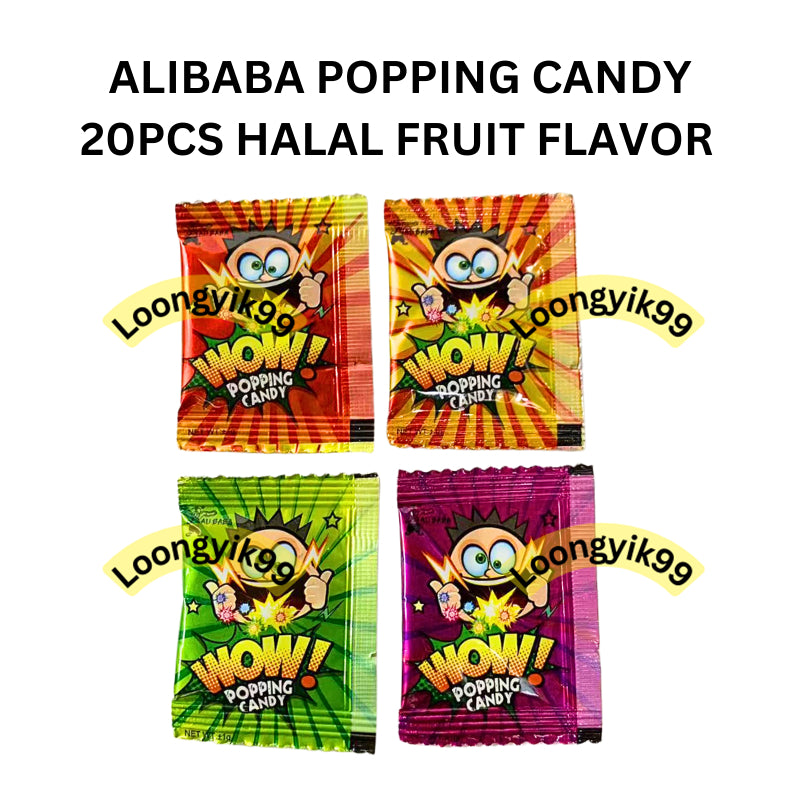 ALIBABA POPPING CANDY 20PCS HALAL FRUIT FLAVOR