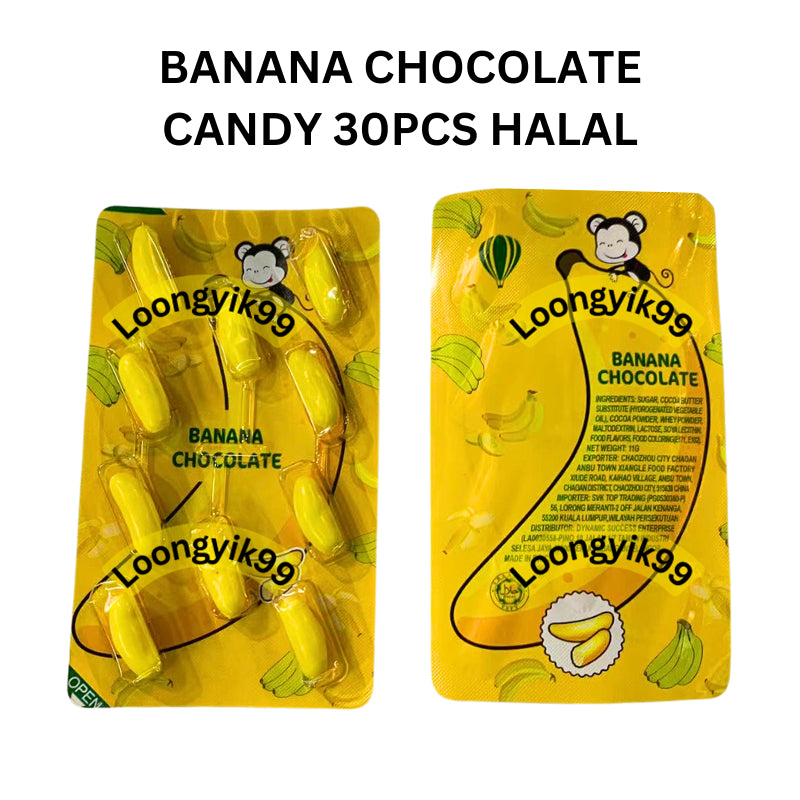 BANANA CHOCOLATE CANDY 30PCS HALAL