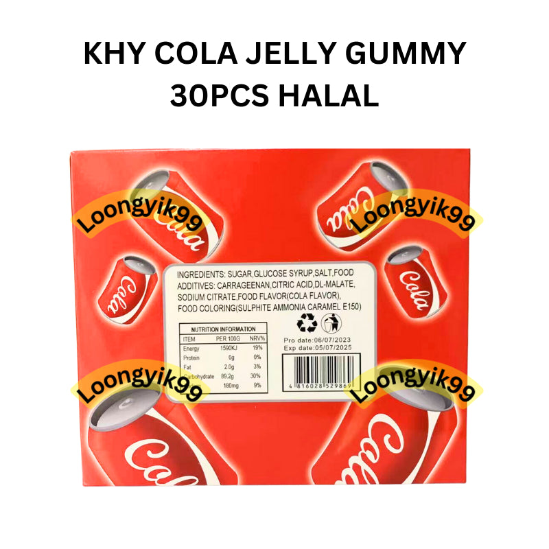 KHY COLA JELLY GUMMY 30PCS HALAL