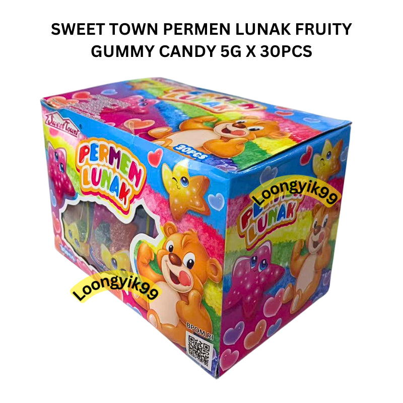 SWEET TOWN PERMEN LUNAK FRUITY GUMMY CANDY 5G X 30PCS HALAL