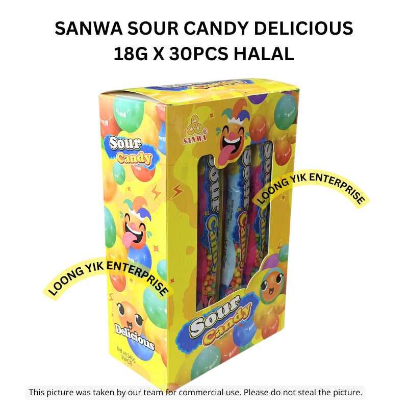 SANWA SOUR CANDY DELICIOUS 18G X 30PCS HALAL