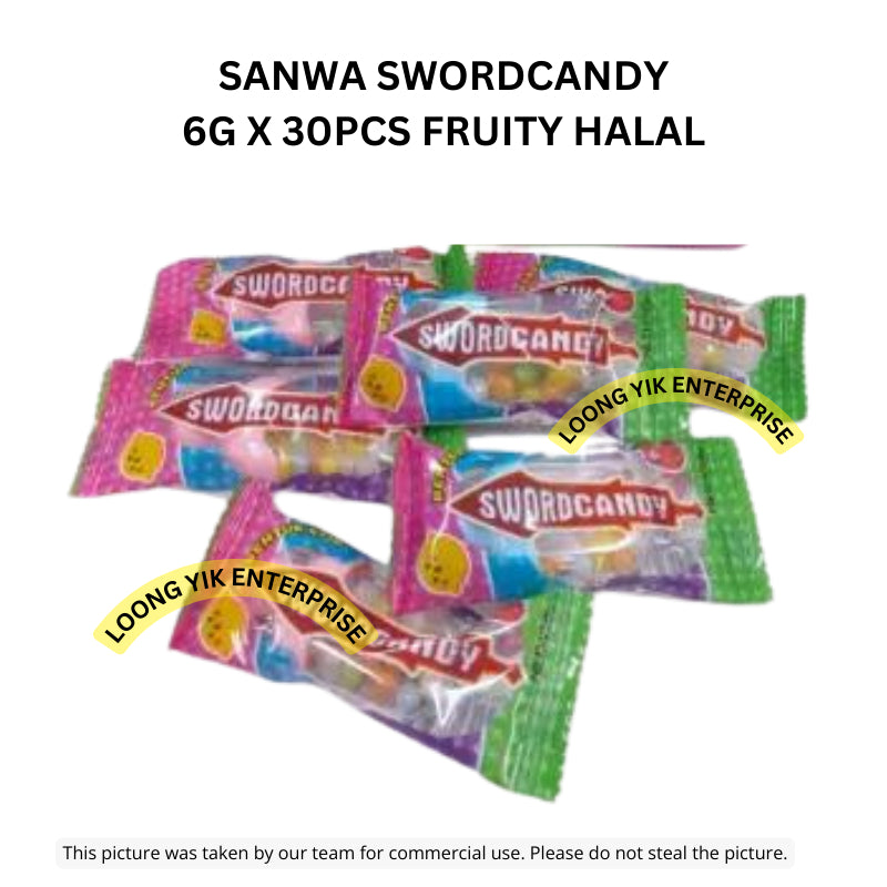 SANWA SWORDCANDY 6G X 30PCS FRUITY HALAL