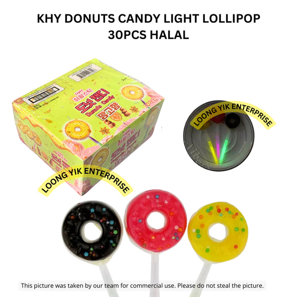 KHY DONUTS CANDY LIGHT LOLLIPOP 30PCS HALAL