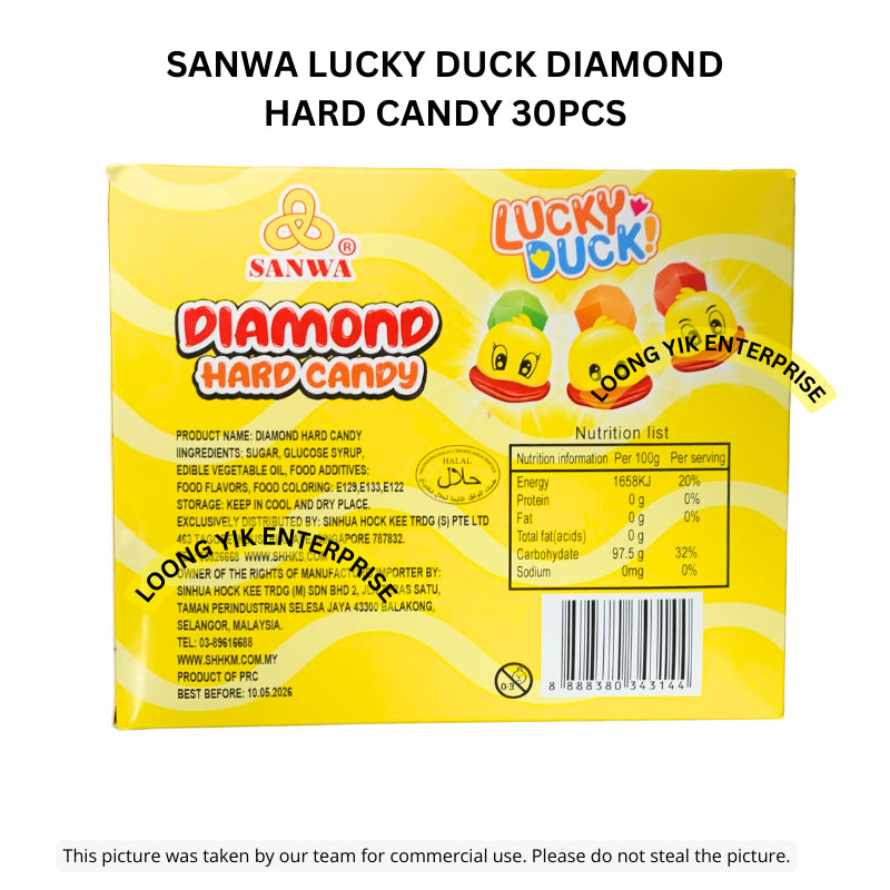 SANWA LUCKY DUCK DIAMOND HARD CANDY 30PCS