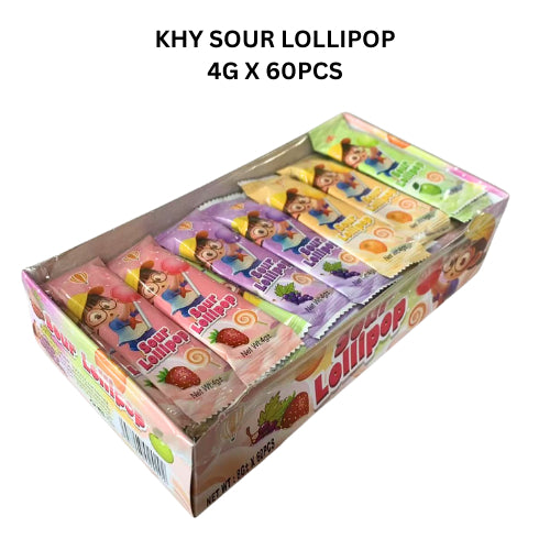 *Halal* KHY SOUR LOLLIPOP 4G X 60PCS
