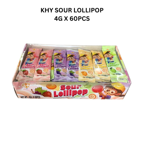*Halal* KHY SOUR LOLLIPOP 4G X 60PCS