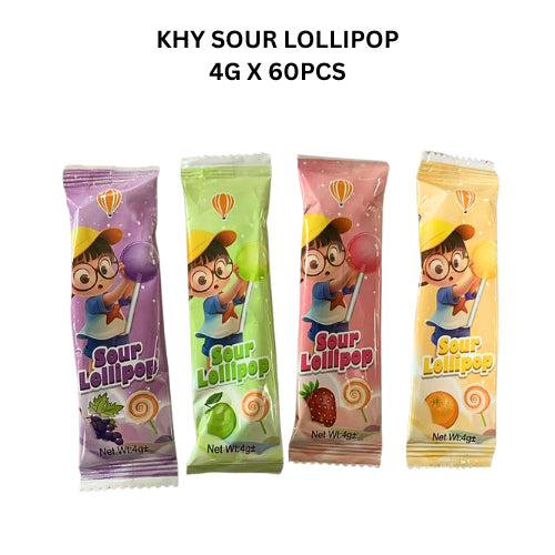 *Halal* KHY SOUR LOLLIPOP 4G X 60PCS