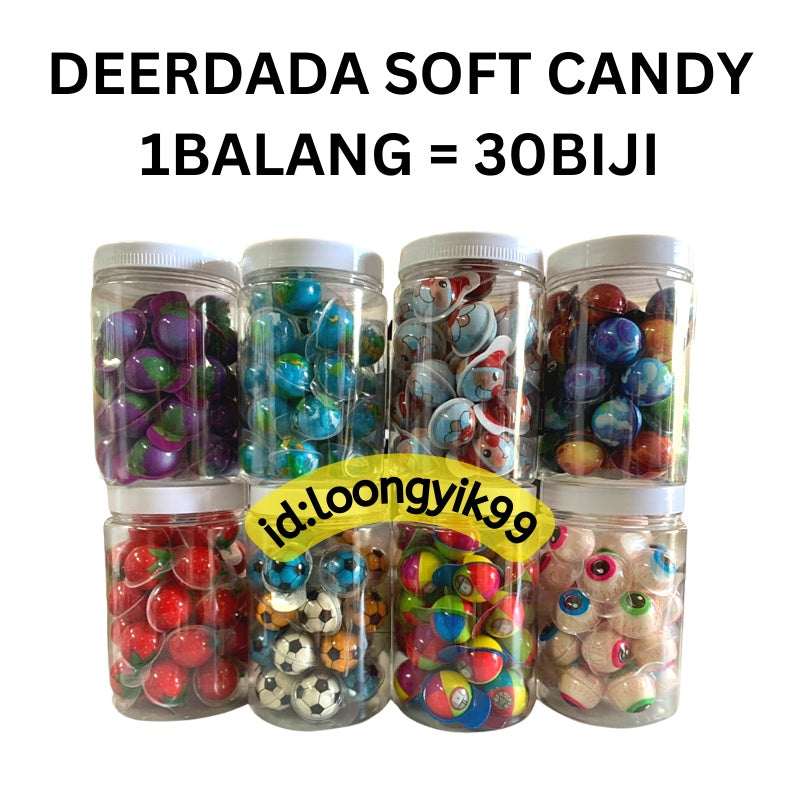 1BALANG LY / DEER DADA / SANWA 30PCS SOFT CANDY  (HARGA BORONG) FILLED JAM HALAL