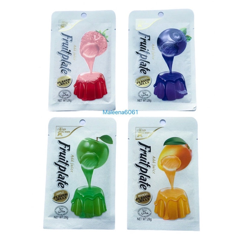 FRUIT PLATE KONJAC JELLY 40PCS (APPLE+STRAWBERRY / LYCHEE+GRAPE) 35-40PCS HALAL (FREE BOX) POS DALAM SATU HARI