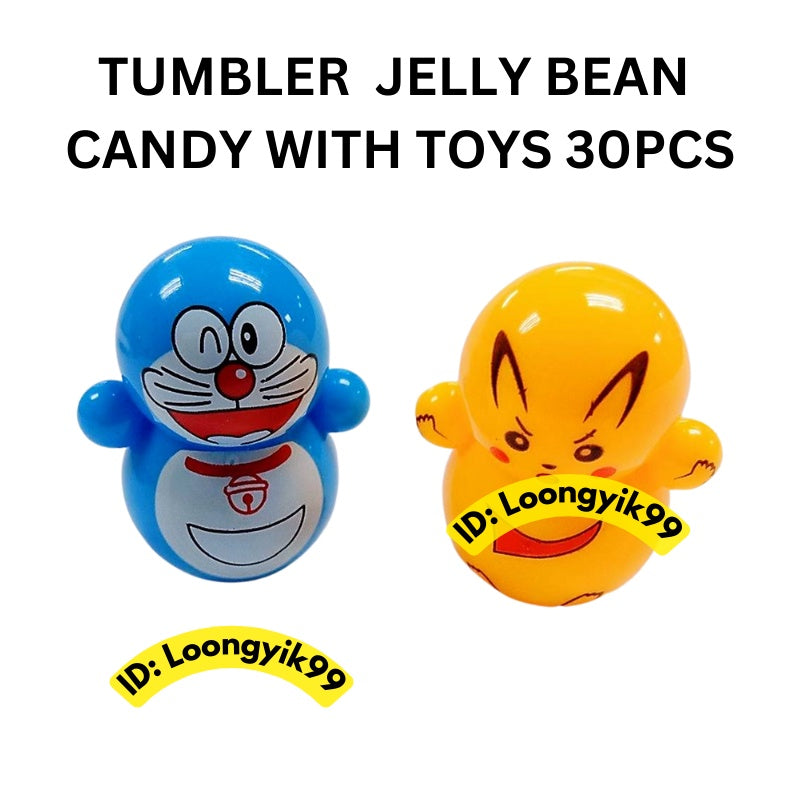 TUMBLER CANDY BEAN JELLY CANDY WITH TOYS 30PCS