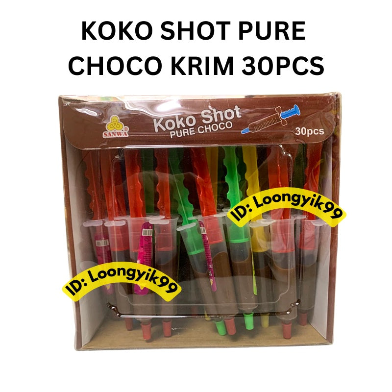 KOKO SHOT PURE CHOCO KRIM 30PCS KOKO TUBE HALAL