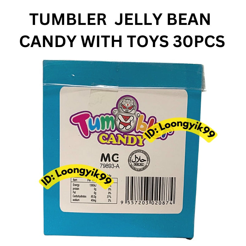 TUMBLER CANDY BEAN JELLY CANDY WITH TOYS 30PCS