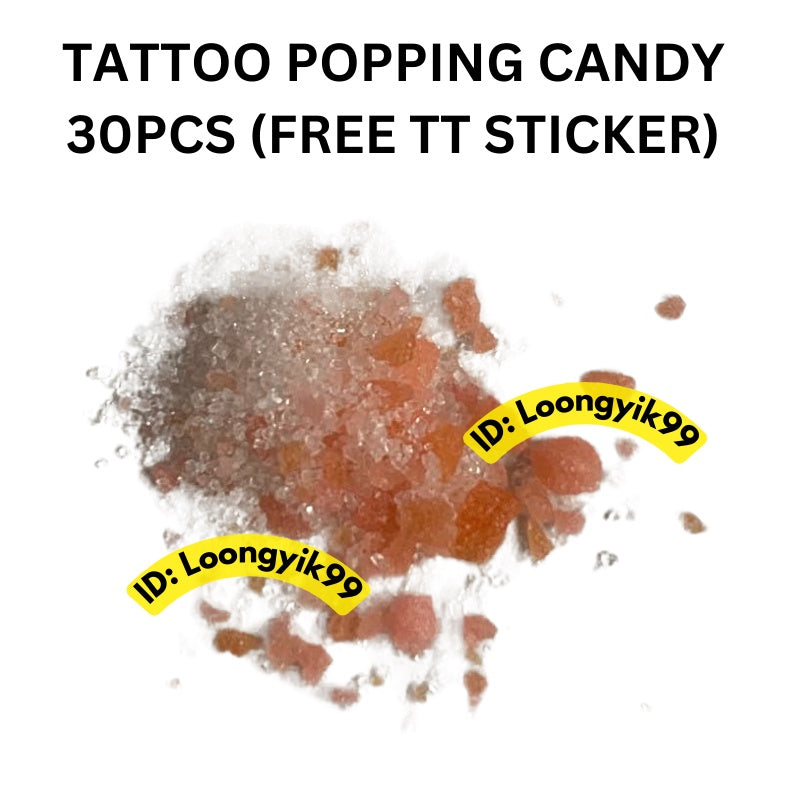 TATTOO POPPING CANDY 30PCS (FREE TATTOO STICKER)