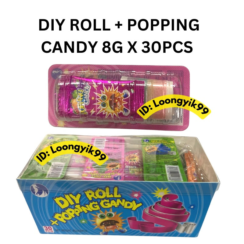 DIY ROLL + POPPING CANDY 8G X 30PCS