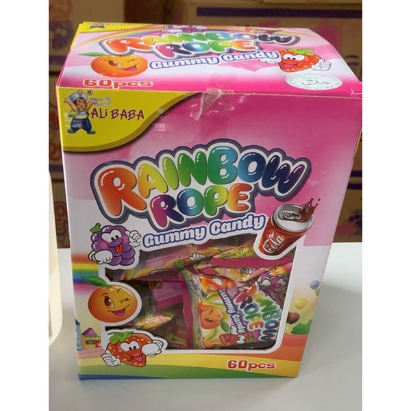 RAINBOW ROPE GUMMY CANDY 60PCS