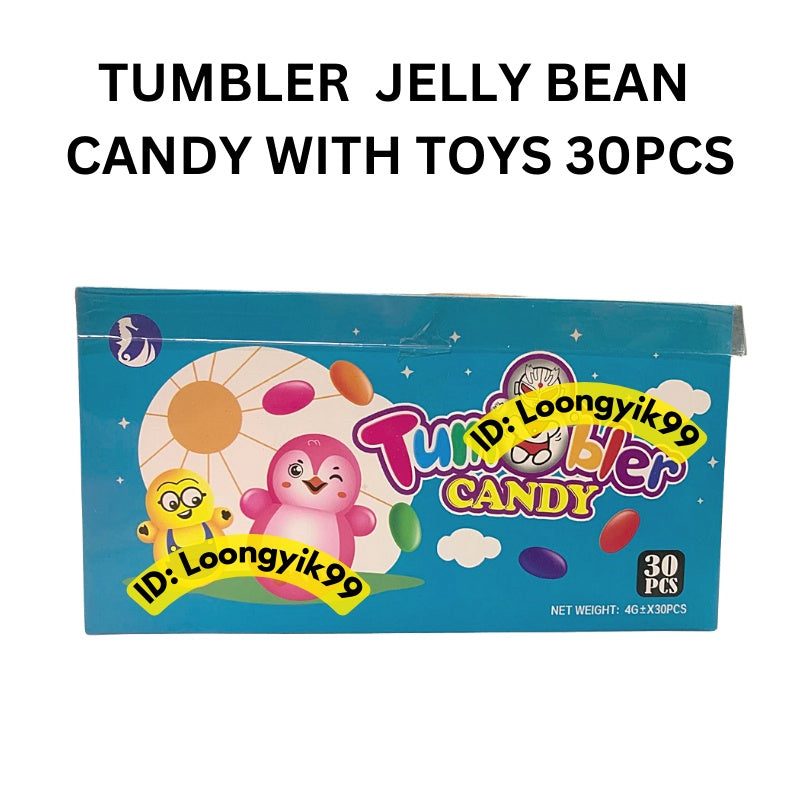 TUMBLER CANDY BEAN JELLY CANDY WITH TOYS 30PCS