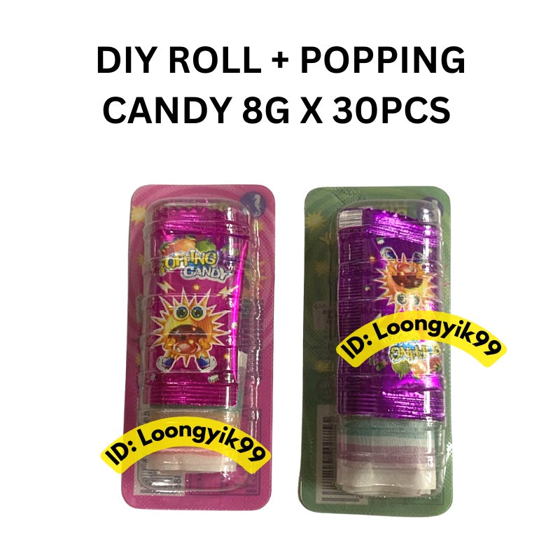 DIY ROLL + POPPING CANDY 8G X 30PCS