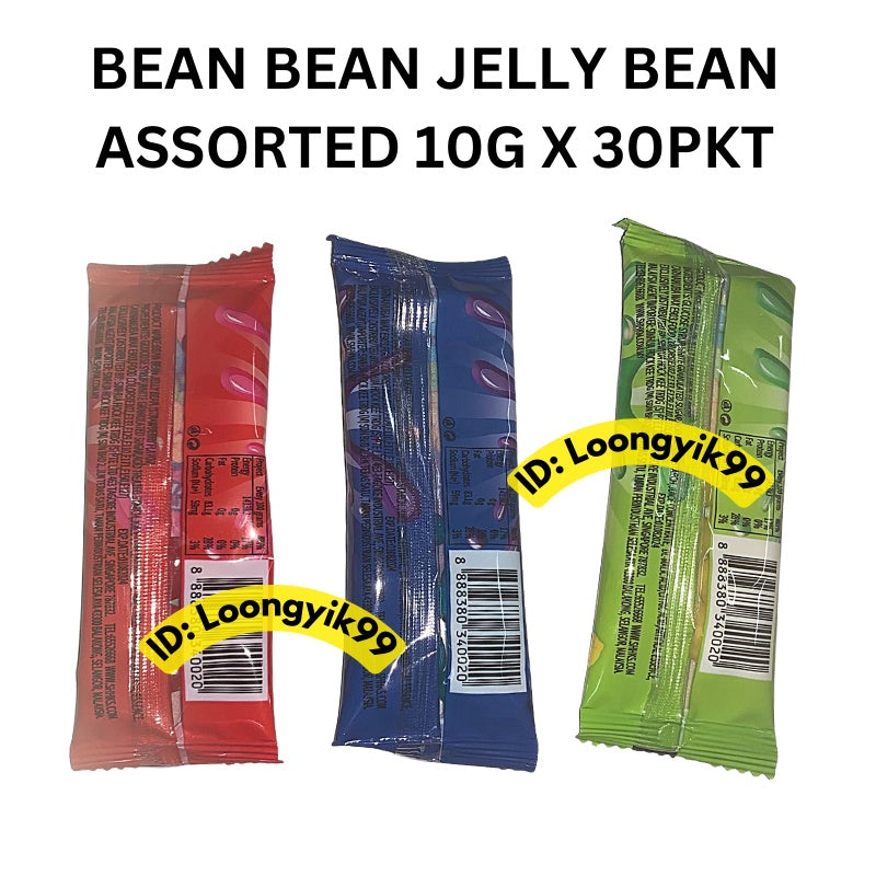 BEAN BEAN JELLY BEAN ASSORTED FLAVOUR 10G X 30PKT