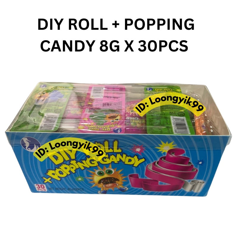 DIY ROLL + POPPING CANDY 8G X 30PCS