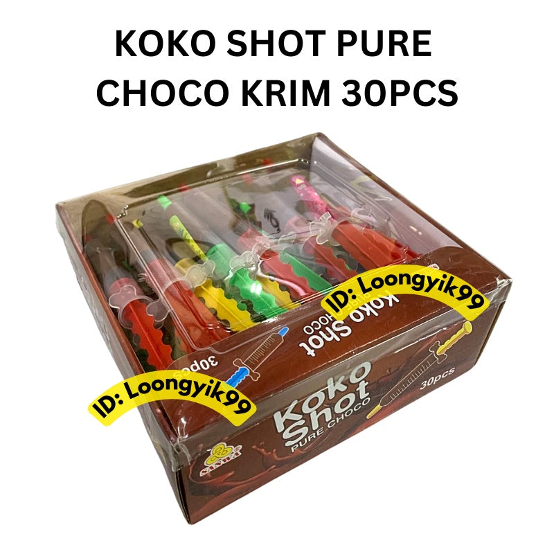 KOKO SHOT PURE CHOCO KRIM 30PCS KOKO TUBE HALAL