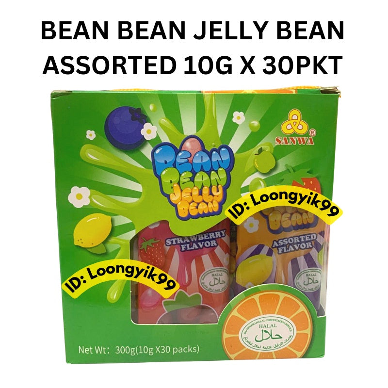 BEAN BEAN JELLY BEAN ASSORTED FLAVOUR 10G X 30PKT