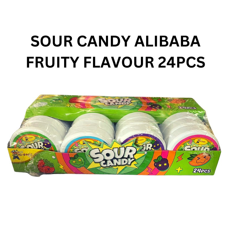 SOUR CANDY ALIBABA FRUITY FLAVOUR 24PCS