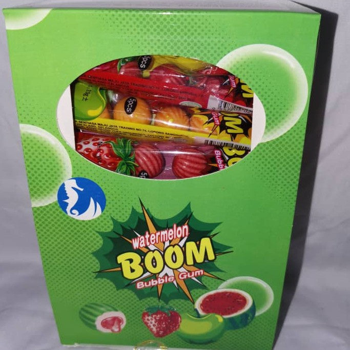 WATERMELON BOOM BUBBLE GUM 30PACKS WITH 5PCS GUM Halal