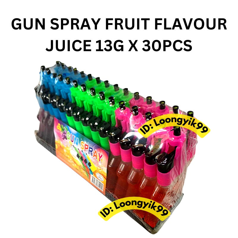 GUN SPRAY FRUIT FLAVOUR JUICE 13G X 30PCS