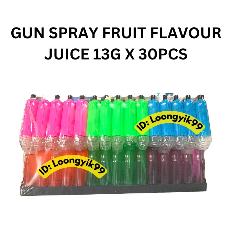 GUN SPRAY FRUIT FLAVOUR JUICE 13G X 30PCS