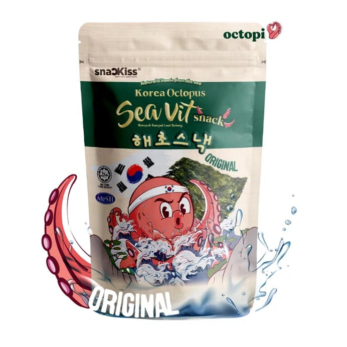 Halal🔥SEA-VIT Crunchy Korea Seaweed snack Korea Octopus Snack by Snackiss snacks Sedap