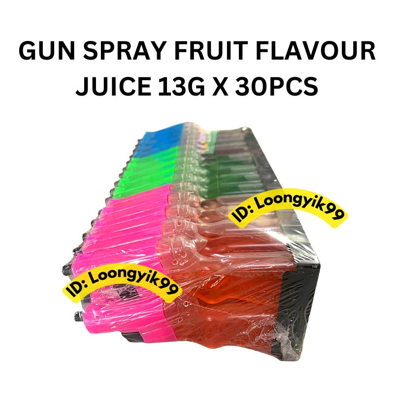 GUN SPRAY FRUIT FLAVOUR JUICE 13G X 30PCS