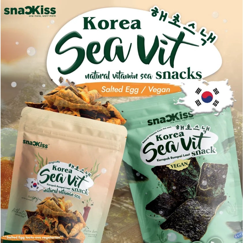 Halal🔥SEA-VIT Crunchy Korea Seaweed snack Korea Octopus Snack by Snackiss snacks Sedap