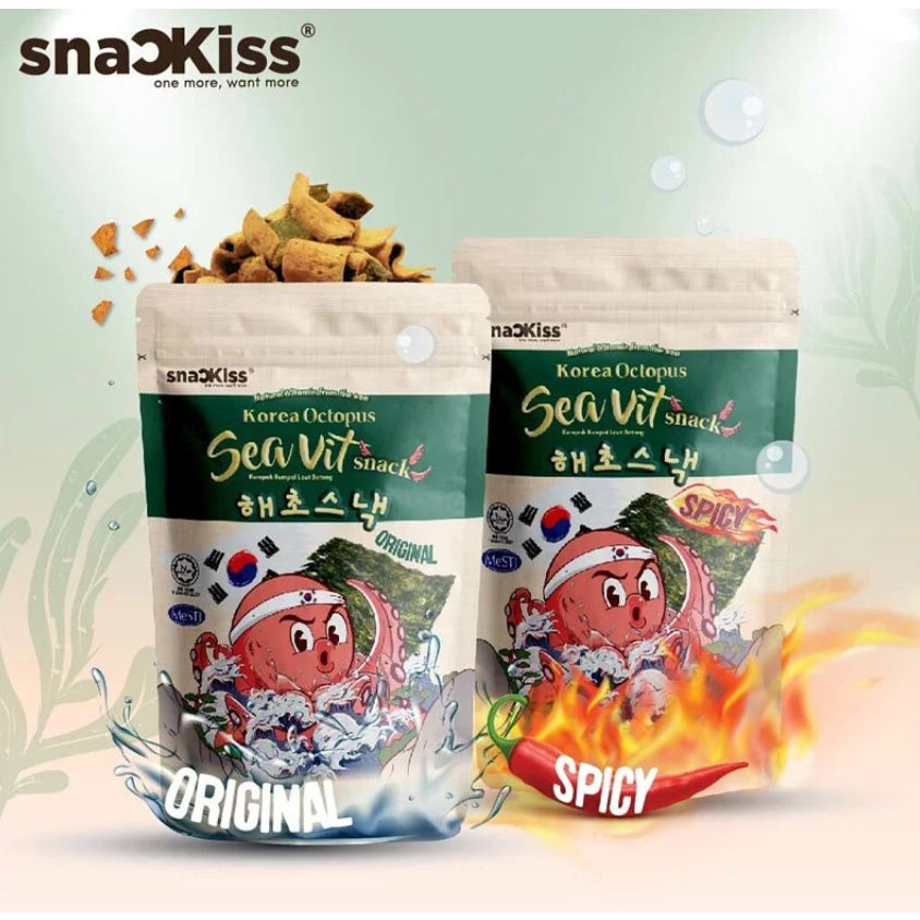 Halal🔥SEA-VIT Crunchy Korea Seaweed snack Korea Octopus Snack by Snackiss snacks Sedap