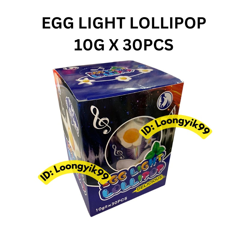 EGG LIGHT LOLLIPOP 10G X 30PCS