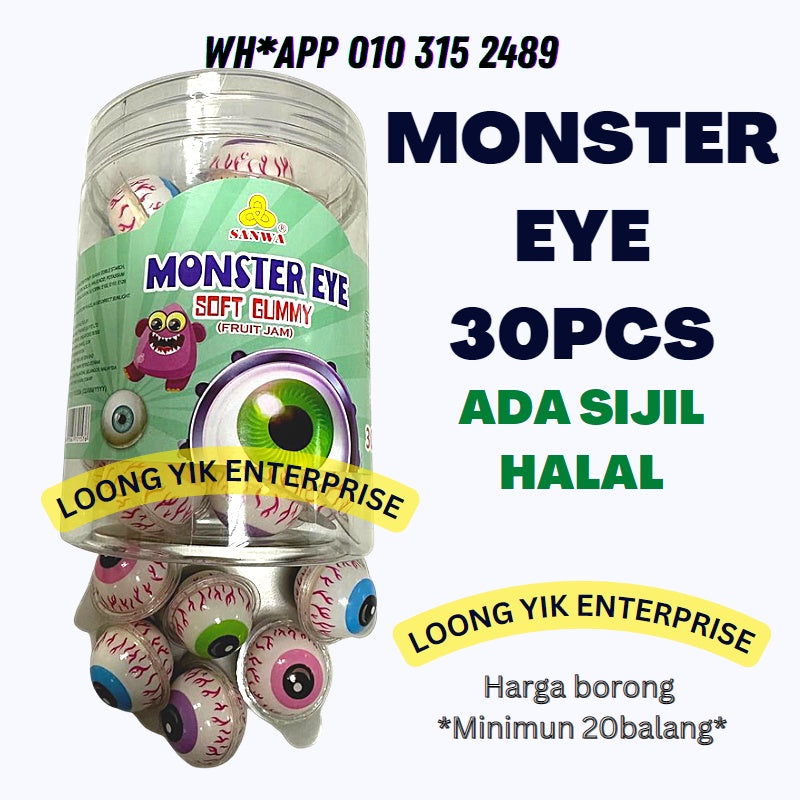 *Halal**SUPER BIG SIZE** BUMI Burst Fruit Jam Filled Soft Gummy Candy Gula Lembut Bola Jajan Viral Halal Tiktok Eye Soft