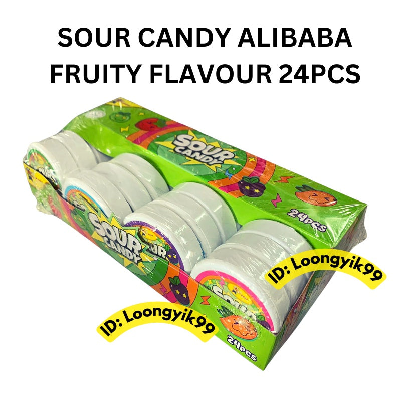 SOUR CANDY ALIBABA FRUITY FLAVOUR 24PCS