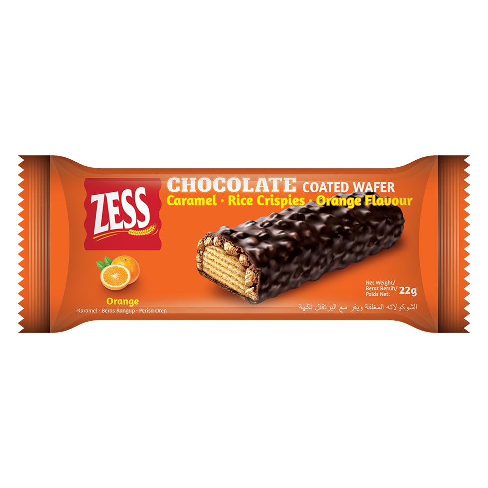 Zess Chocolate / Orange / Peanut Coated Wafer 24pack