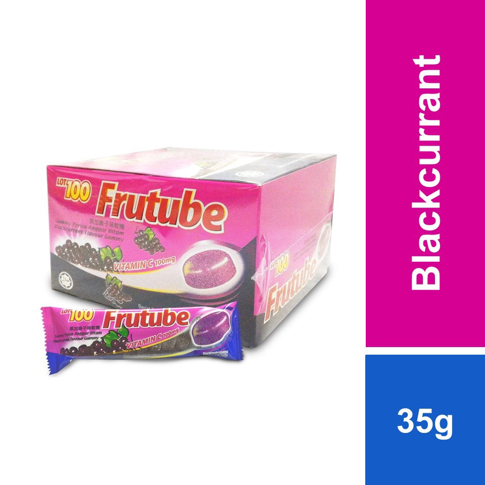 LOT100 FRUTUBE BLACKCURRANT FLAVOUR GUMMY 35G X 24PCS