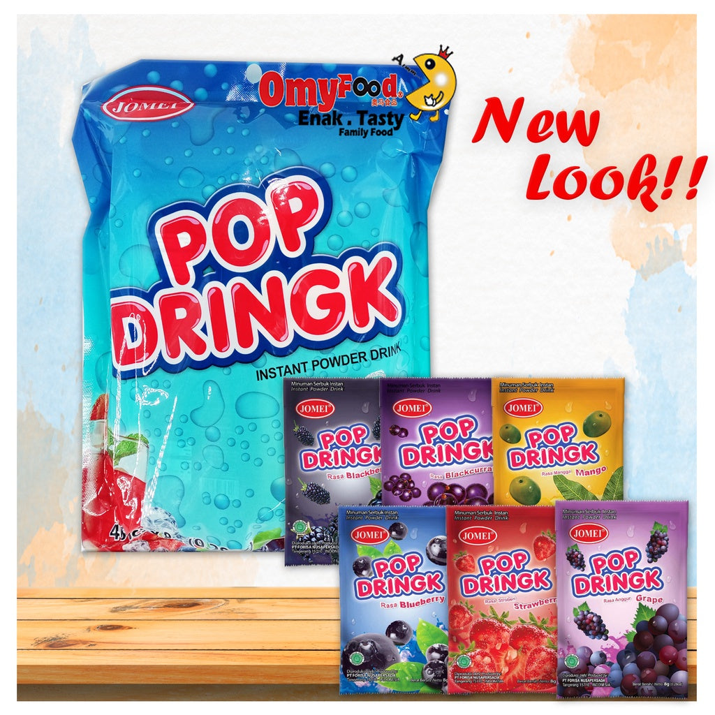 Jomei Pop Drink Powder/Serbuk Pop Drink Fruity Flavor 40pcs x 1pkt ) HALAL