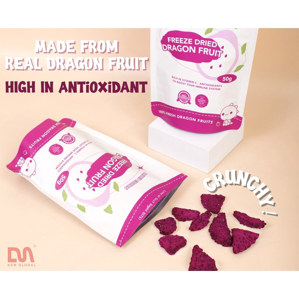 *HALAL* DRIED DRAGON FRUIT FREEZE DRIED PITAYA KERING LOVEBITE loongyik99 1PKT 70G