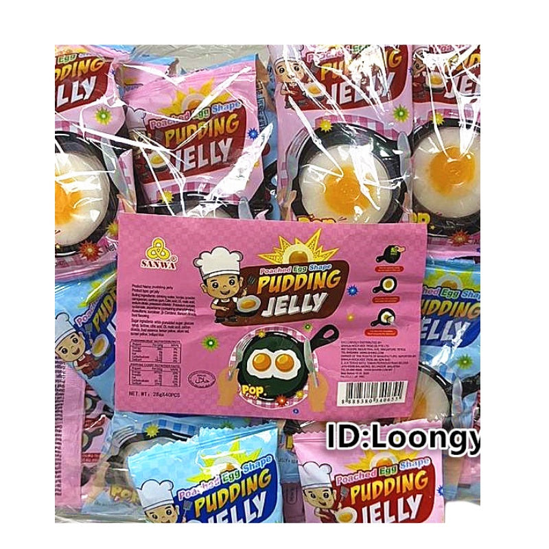 FRIED EGG PUDDING + HAM GUMMY POPPING CANDY 21G X 40PCS HALAL