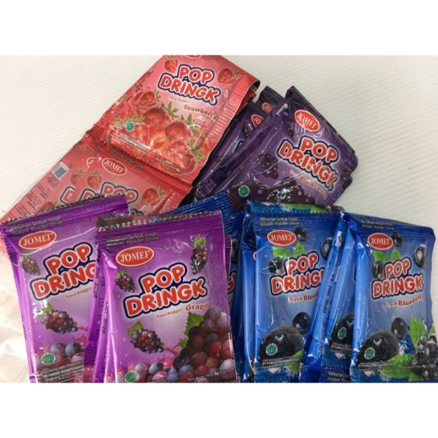 Jomei Pop Drink Powder/Serbuk Pop Drink Fruity Flavor 40pcs x 1pkt ) HALAL