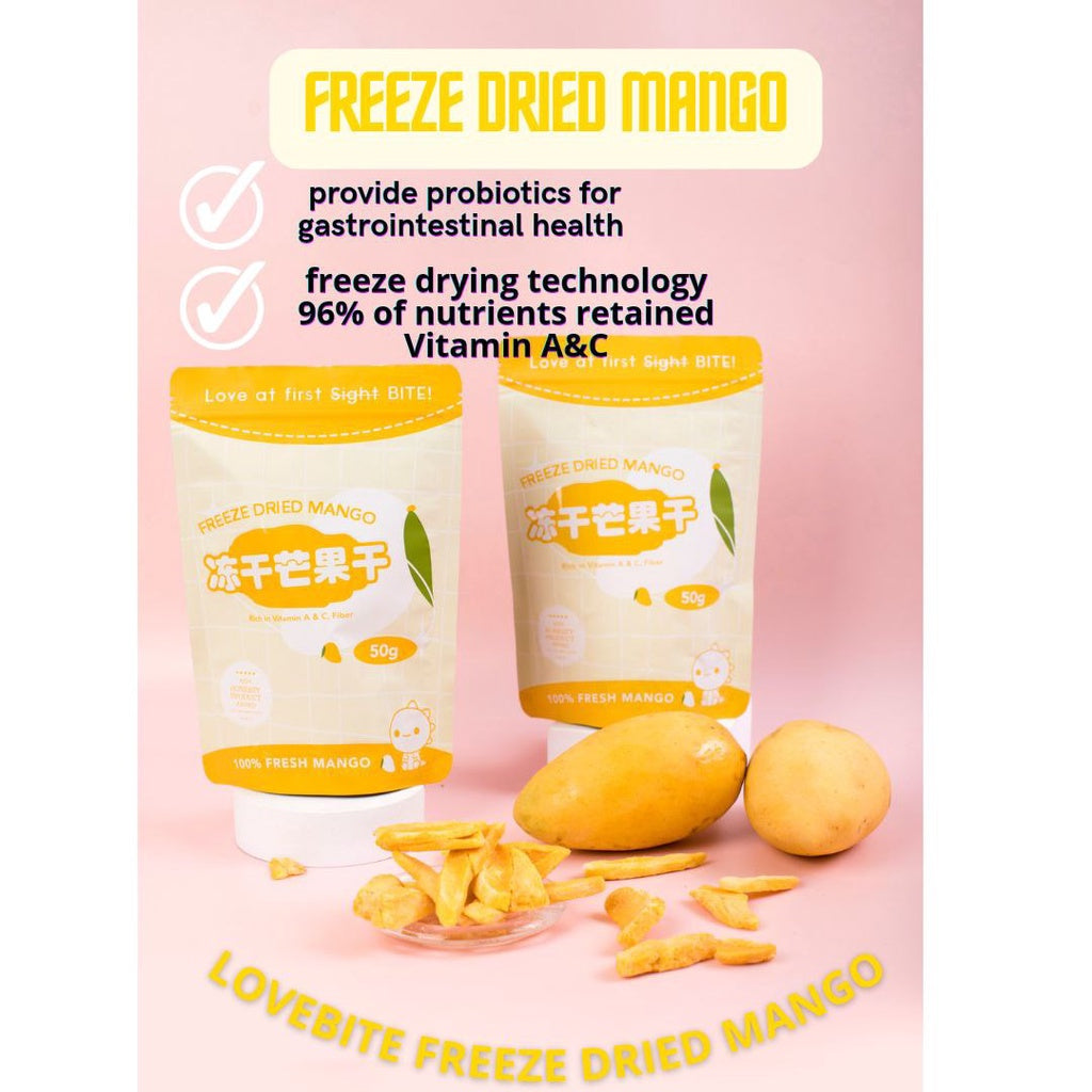 *HALAL* DRIED MANGO FREEZE DRIED MANGGA KERING LOVEBITE loongyik99 1PKT 50G