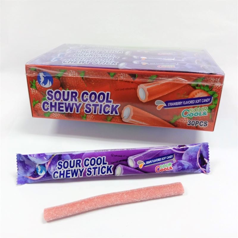 *NEW* BATANG KALI SOUR CHEWY STICK HALAL 1BOX = 30PCS Apple / Blueberry / Strawberry / Grape LOONGYIK99