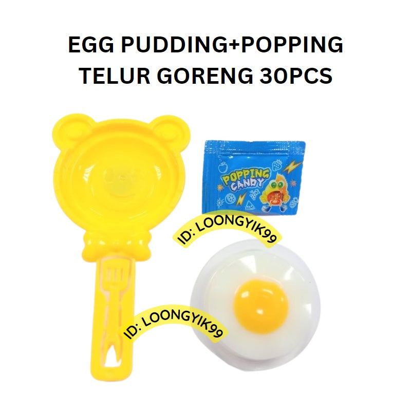 *Halal* Seahorse 30Pcs Jelly Poached Egg Shape Pudding Jelly DIY Jelly + Popping Candy (19g x 30Pcs)