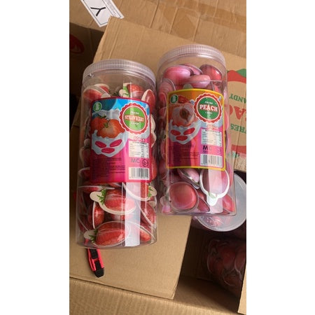 *Viral TikTok* Fresh Candy 60Pcs MUSANG KING / PEACH / STRAWBERRY GUMMY CANDY 60PCS HALAL JAJAN VIRAL