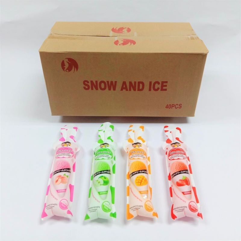 *HALAL* Seahorse 40Pcs Jelly Snow And Ice Popsicle Apple / Strawberry / Peach / Mango Flavor (±90g x 40Pcs) loongyik99