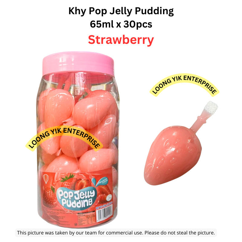 Halal Khy Pop Jelly Pudding 65ml x 30pcs Strawberry/Pineapple/Mango/Grape